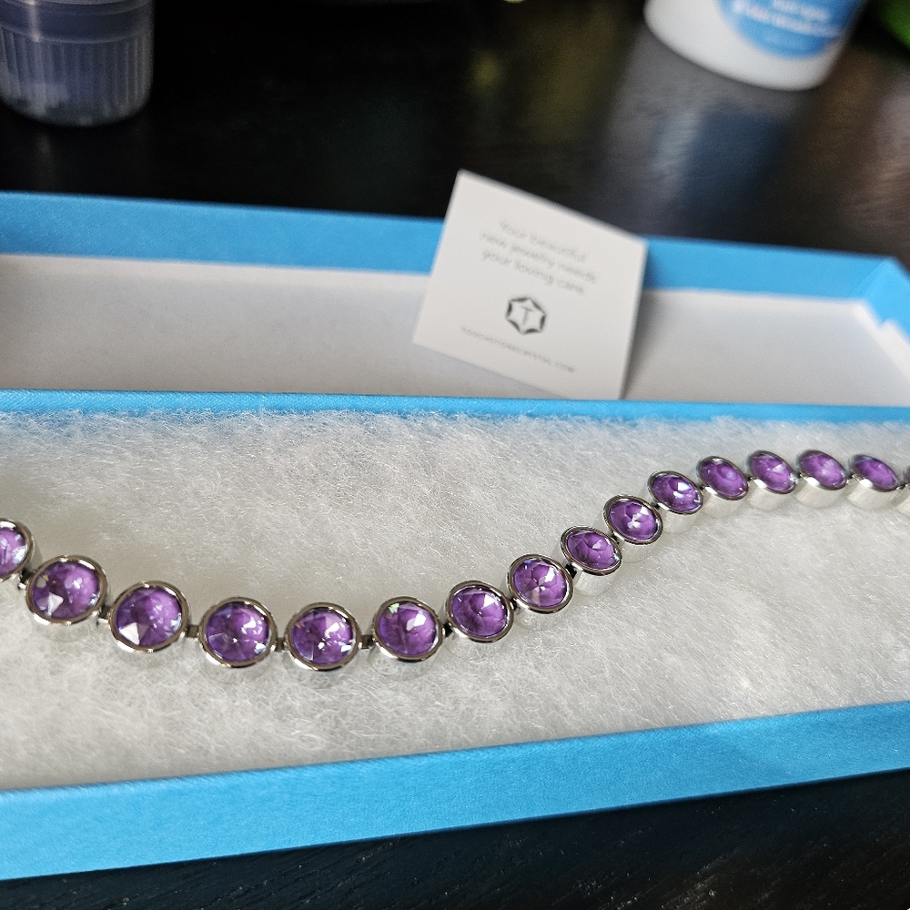 Touchstone Crystal Purple Ignite Ice Braclet New In Box - Picture 3 of 12